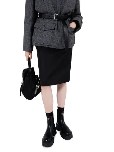 Prada Women's Monolith Brushed Leather Chelsea Boots - Black - Size 10.5 | Thumbnail 7 Prada Women's Monolith Brushed Leather Chelsea Boots - Black - Size 10.5 | Thumbnail 7