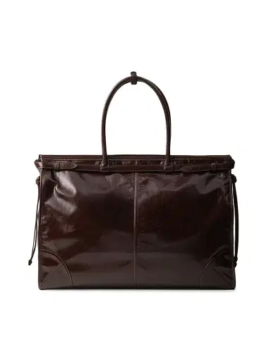 Prada Men's Leather Tote Bag - Dark Brown | Thumbnail 3 Prada Men's Leather Tote Bag - Dark Brown | Thumbnail 3
