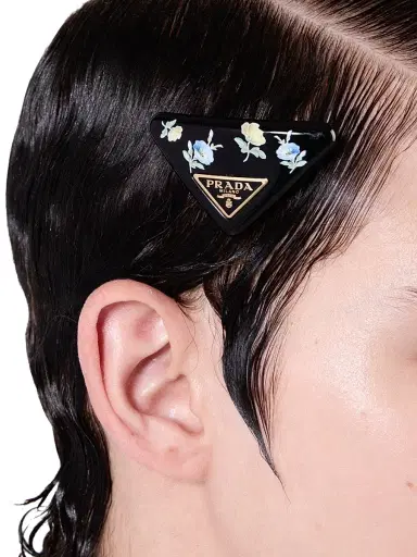 Prada Women's Plexiglas and Metal Hair Clip - Black | Thumbnail 2 Prada Women's Plexiglas and Metal Hair Clip - Black | Thumbnail 2