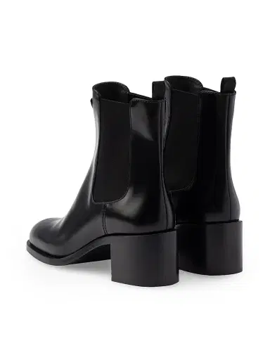 Prada Women's Brushed Leather Booties - Black | Thumbnail 3 Prada Women's Brushed Leather Booties - Black | Thumbnail 3