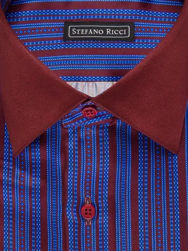 Stefano Ricci Men's Handmade Silk Dress Shirt | Thumbnail 2 Stefano Ricci Men's Handmade Silk Dress Shirt | Thumbnail 2