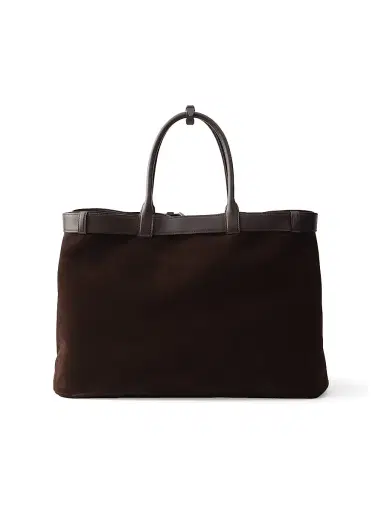 Prada Men's Buckle Suede Bag with Belt - Dark Brown | Thumbnail 3 Prada Men's Buckle Suede Bag with Belt - Dark Brown | Thumbnail 3
