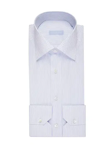 Stefano Ricci Men's Handmade Cotton Dress Shirt - Blue | Thumbnail 1 Stefano Ricci Men's Handmade Cotton Dress Shirt - Blue | Thumbnail 1