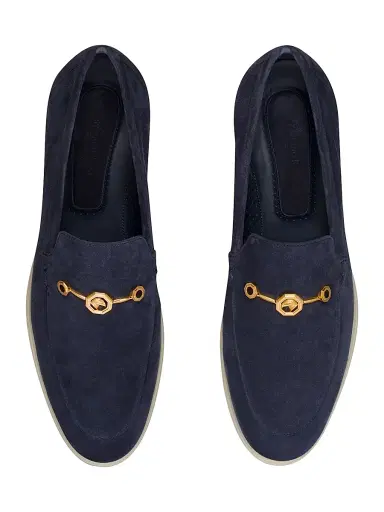 Stefano Ricci Men's Suede Loafers - Blue | Thumbnail 4 Stefano Ricci Men's Suede Loafers - Blue | Thumbnail 4