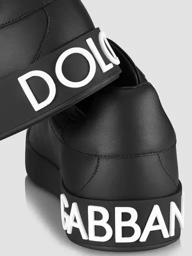 Dolce & Gabbana Men's Portofino Logo Sneakers - Nero - Size 14 | Thumbnail 6 Dolce & Gabbana Men's Portofino Logo Sneakers - Nero - Size 14 | Thumbnail 6