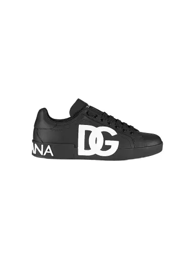 Dolce & Gabbana Men's Portofino Logo Sneakers - Nero - Size 14 | Thumbnail 1 Dolce & Gabbana Men's Portofino Logo Sneakers - Nero - Size 14 | Thumbnail 1