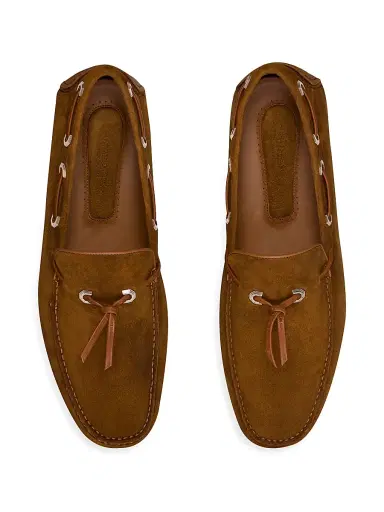 Stefano Ricci Men's Suede and Calfskin Leather Driving Shoes - Caramel | Thumbnail 4 Stefano Ricci Men's Suede and Calfskin Leather Driving Shoes - Caramel | Thumbnail 4