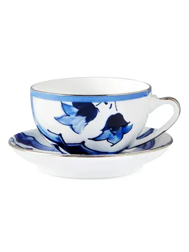 Dolce & Gabbana Blue Mediterraneo Stella 2-Piece Porcelain Teacup & Saucer Set - Blue | Thumbnail 2 Dolce & Gabbana Blue Mediterraneo Stella 2-Piece Porcelain Teacup & Saucer Set - Blue | Thumbnail 2