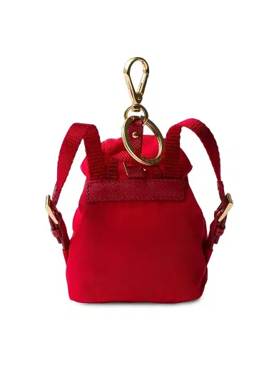 Prada Women's Mini Icon Re-Nylon Bag Charm - Red | Thumbnail 2 Prada Women's Mini Icon Re-Nylon Bag Charm - Red | Thumbnail 2