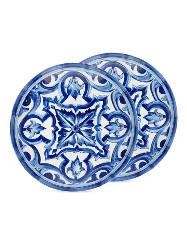 Dolce & Gabbana Blue Mediterraneo Stella 2-Piece Dessert Plate Set | Thumbnail 1 Dolce & Gabbana Blue Mediterraneo Stella 2-Piece Dessert Plate Set | Thumbnail 1