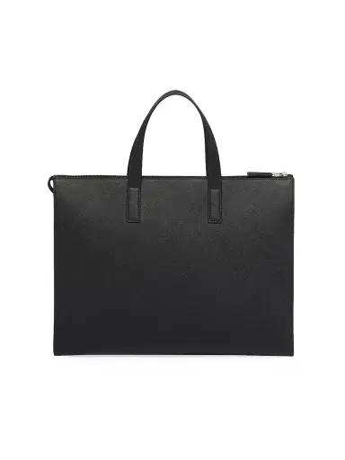 Prada Men's Saffiano Leather Tote - Black | Thumbnail 4 Prada Men's Saffiano Leather Tote - Black | Thumbnail 4