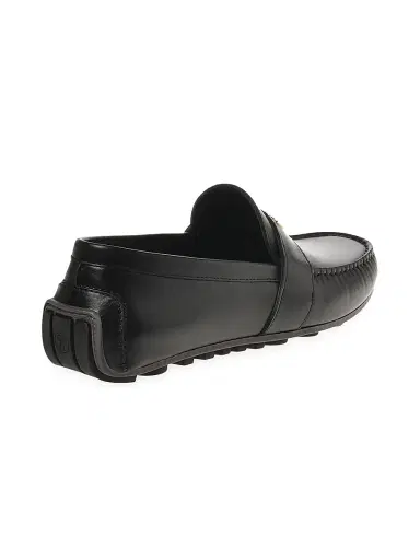 MOSCHINO Men's Logo-Accented Leather Driving Loafers - Black - Size 8 | Thumbnail 3 MOSCHINO Men's Logo-Accented Leather Driving Loafers - Black - Size 8 | Thumbnail 3
