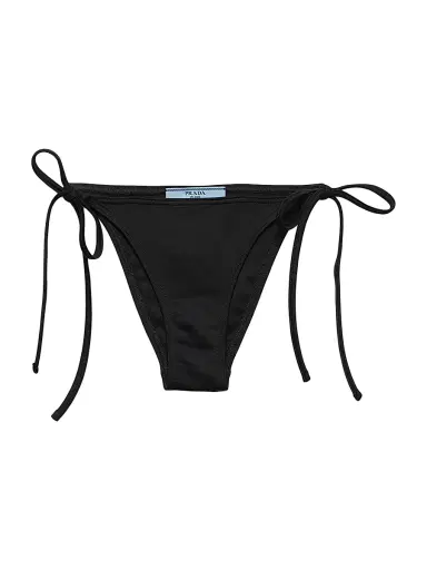 Prada Women's Interlock Knit Bikini Bottom - Black - Size XL | Thumbnail 1 Prada Women's Interlock Knit Bikini Bottom - Black - Size XL | Thumbnail 1