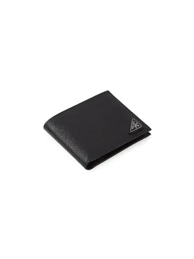 Prada Men's Saffiano Leather Wallet - Black | Thumbnail 2 Prada Men's Saffiano Leather Wallet - Black | Thumbnail 2