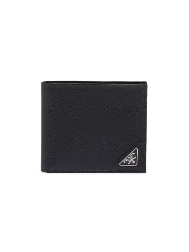 Prada Men's Saffiano Leather Wallet - Black | Thumbnail 1 Prada Men's Saffiano Leather Wallet - Black | Thumbnail 1