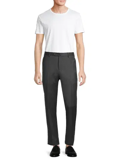 PT Torino Men's Super 110s Stretch-Cotton Slim-Fit Trousers - Grigio Scuro | Thumbnail 2 PT Torino Men's Super 110s Stretch-Cotton Slim-Fit Trousers - Grigio Scuro | Thumbnail 2