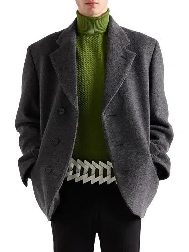 Prada Men's Re-Nylon Turtleneck Sweater - Green | Thumbnail 2 Prada Men's Re-Nylon Turtleneck Sweater - Green | Thumbnail 2