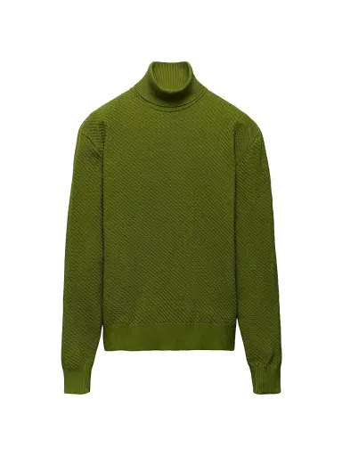 Prada Men's Re-Nylon Turtleneck Sweater - Green | Thumbnail 1 Prada Men's Re-Nylon Turtleneck Sweater - Green | Thumbnail 1