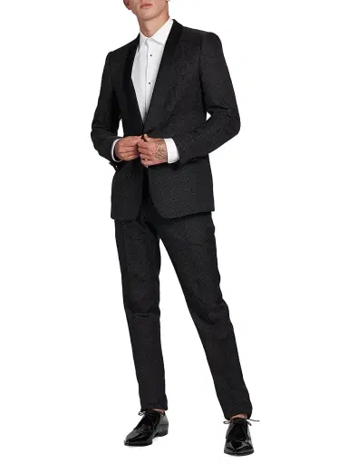 Dolce & Gabbana Men's Piqué Tuxedo Shirt - Bianco Ottico | Thumbnail 2 Dolce & Gabbana Men's Piqué Tuxedo Shirt - Bianco Ottico | Thumbnail 2