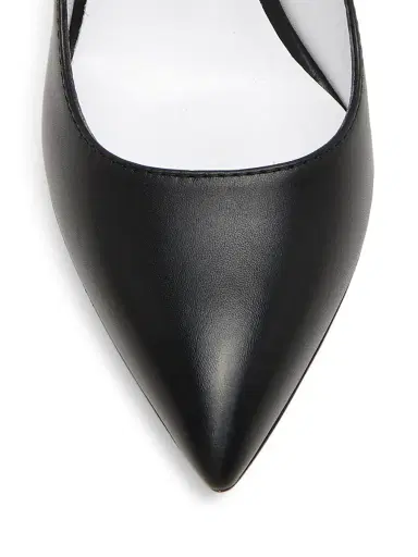 MOSCHINO Women's Peace Button 100MM Leather Pumps - Black - Size 10 | Thumbnail 4 MOSCHINO Women's Peace Button 100MM Leather Pumps - Black - Size 10 | Thumbnail 4