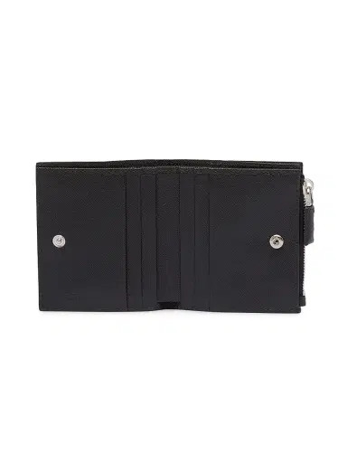Prada Men's Saffiano Leather Wallet - Black | Thumbnail 4 Prada Men's Saffiano Leather Wallet - Black | Thumbnail 4