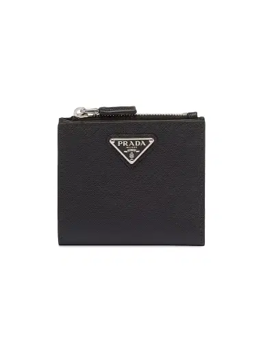 Prada Men's Saffiano Leather Wallet - Black | Thumbnail 1 Prada Men's Saffiano Leather Wallet - Black | Thumbnail 1