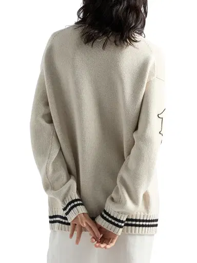 Prada Women's Wool and Cashmere Cardigan - Beige | Thumbnail 3 Prada Women's Wool and Cashmere Cardigan - Beige | Thumbnail 3