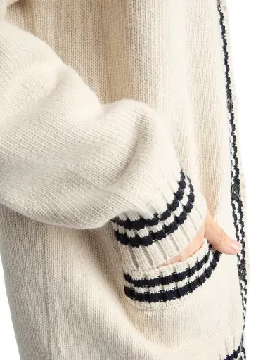 Prada Women's Wool and Cashmere Cardigan - Beige | Thumbnail 6 Prada Women's Wool and Cashmere Cardigan - Beige | Thumbnail 6