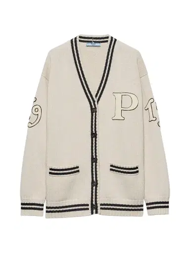 Prada Women's Wool and Cashmere Cardigan - Beige | Thumbnail 1 Prada Women's Wool and Cashmere Cardigan - Beige | Thumbnail 1