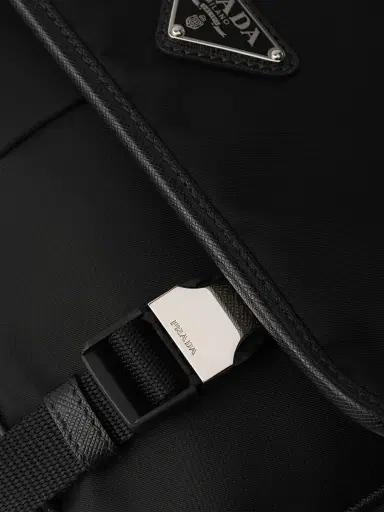 Prada Men's Re-Nylon and Saffiano Leather Shoulder Bag - Black | Thumbnail 6 Prada Men's Re-Nylon and Saffiano Leather Shoulder Bag - Black | Thumbnail 6