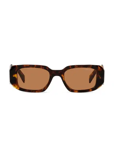 Prada Men's Symbole 49MM Rectangle Sunglasses - Tortoise | Thumbnail 2 Prada Men's Symbole 49MM Rectangle Sunglasses - Tortoise | Thumbnail 2
