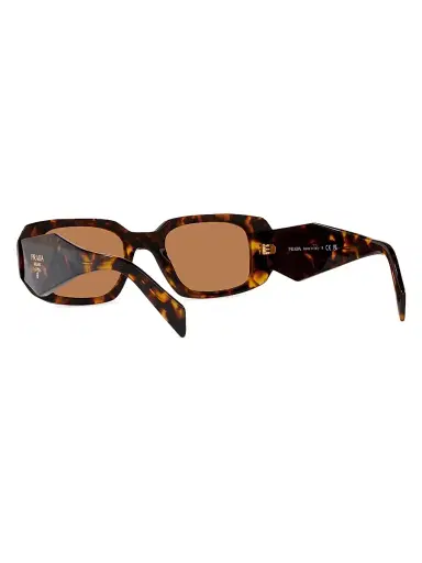 Prada Men's Symbole 49MM Rectangle Sunglasses - Tortoise | Thumbnail 4 Prada Men's Symbole 49MM Rectangle Sunglasses - Tortoise | Thumbnail 4