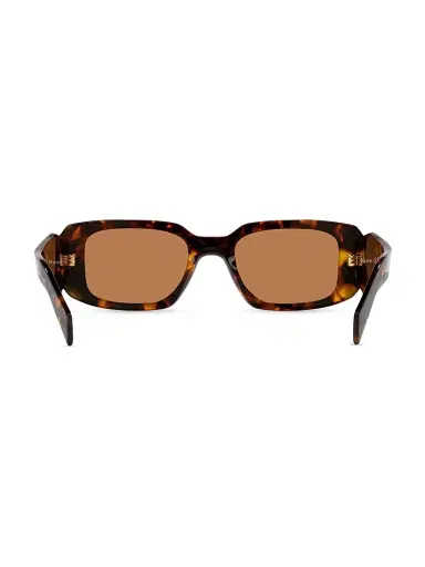 Prada Men's Symbole 49MM Rectangle Sunglasses - Tortoise | Thumbnail 5 Prada Men's Symbole 49MM Rectangle Sunglasses - Tortoise | Thumbnail 5