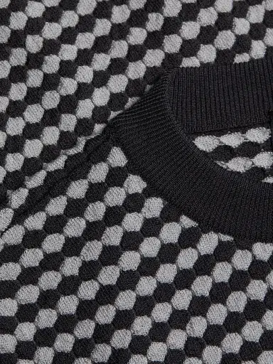 Giorgio Armani Men's Geo Print Crewneck Sweater - Navy - Size 46 | Thumbnail 7 Giorgio Armani Men's Geo Print Crewneck Sweater - Navy - Size 46 | Thumbnail 7