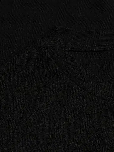 Giorgio Armani Men's Textured Solid T-Shirt - Black - Size 48 | Thumbnail 7 Giorgio Armani Men's Textured Solid T-Shirt - Black - Size 48 | Thumbnail 7