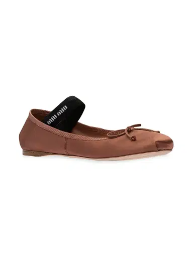 Miu Miu Women's Satin Ballet Flats - Orchidea | Thumbnail 2 Miu Miu Women's Satin Ballet Flats - Orchidea | Thumbnail 2