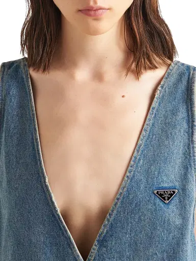 Prada Women's Denim Dress - Blue | Thumbnail 3 Prada Women's Denim Dress - Blue | Thumbnail 3
