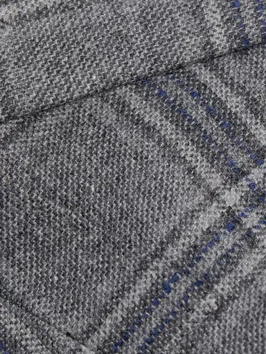 Giorgio Armani Men's Plaid Wool & Cashmere Jacket - Gray Navy - Size 40 | Thumbnail 7 Giorgio Armani Men's Plaid Wool & Cashmere Jacket - Gray Navy - Size 40 | Thumbnail 7