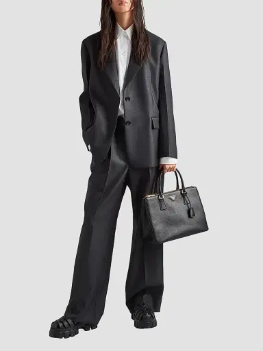 Prada Women's Large Galleria Saffiano Leather Top Handle Bag - Black | Thumbnail 3 Prada Women's Large Galleria Saffiano Leather Top Handle Bag - Black | Thumbnail 3