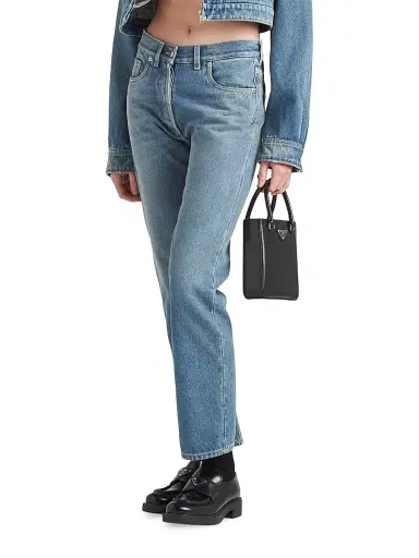Prada Women's Denim Five-Pocket Jeans - Blue | Thumbnail 2 Prada Women's Denim Five-Pocket Jeans - Blue | Thumbnail 2