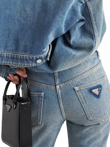 Prada Women's Denim Five-Pocket Jeans - Blue | Thumbnail 5 Prada Women's Denim Five-Pocket Jeans - Blue | Thumbnail 5