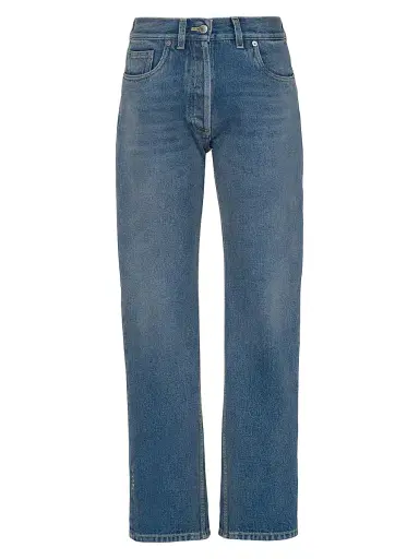 Prada Women's Denim Five-Pocket Jeans - Blue | Thumbnail 1 Prada Women's Denim Five-Pocket Jeans - Blue | Thumbnail 1