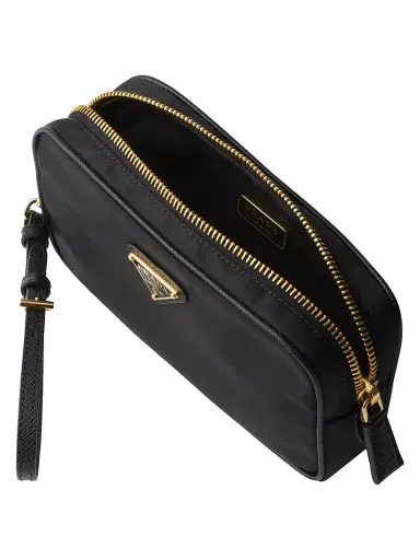 Prada Women's Re-Edition 1978 Re-Nylon and Saffiano Leather Pouch - Black | Thumbnail 4 Prada Women's Re-Edition 1978 Re-Nylon and Saffiano Leather Pouch - Black | Thumbnail 4