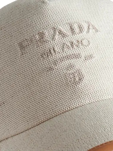 Prada Women's Linen Blend Baseball Cap - Beige Khaki - Size Large | Thumbnail 2 Prada Women's Linen Blend Baseball Cap - Beige Khaki - Size Large | Thumbnail 2