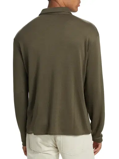 Giorgio Armani Men's Button-Front Cashmere Shirt - Green - Size 42 | Thumbnail 5 Giorgio Armani Men's Button-Front Cashmere Shirt - Green - Size 42 | Thumbnail 5