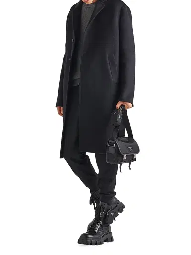 Prada Men's Re-Nylon and Saffiano Leather Shoulder Bag - Black - Size 0 | Thumbnail 8 Prada Men's Re-Nylon and Saffiano Leather Shoulder Bag - Black - Size 0 | Thumbnail 8