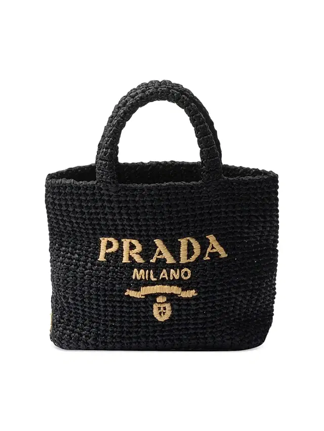 Women's Crochet Tote Bag - Black Women's Crochet Tote Bag - Black