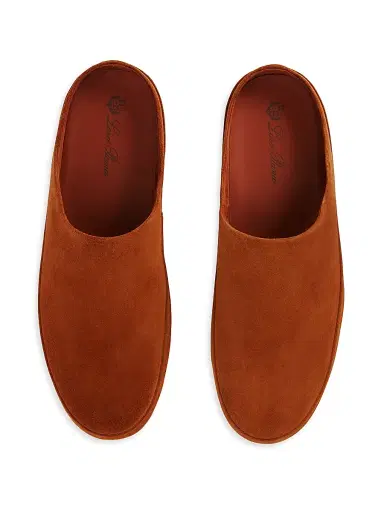 Loro Piana Men's Tomori Walk Suede Sabots - Calf Brown | Thumbnail 4 Loro Piana Men's Tomori Walk Suede Sabots - Calf Brown | Thumbnail 4