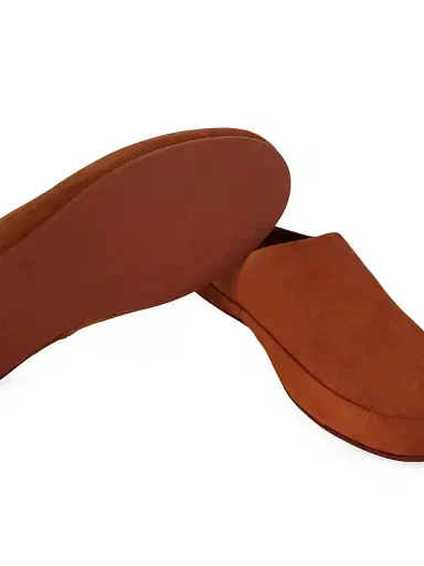 Loro Piana Men's Tomori Walk Suede Sabots - Calf Brown | Thumbnail 5 Loro Piana Men's Tomori Walk Suede Sabots - Calf Brown | Thumbnail 5