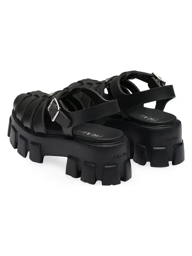 Prada Women's Foam Rubber Sandals - Black | Thumbnail 4 Prada Women's Foam Rubber Sandals - Black | Thumbnail 4